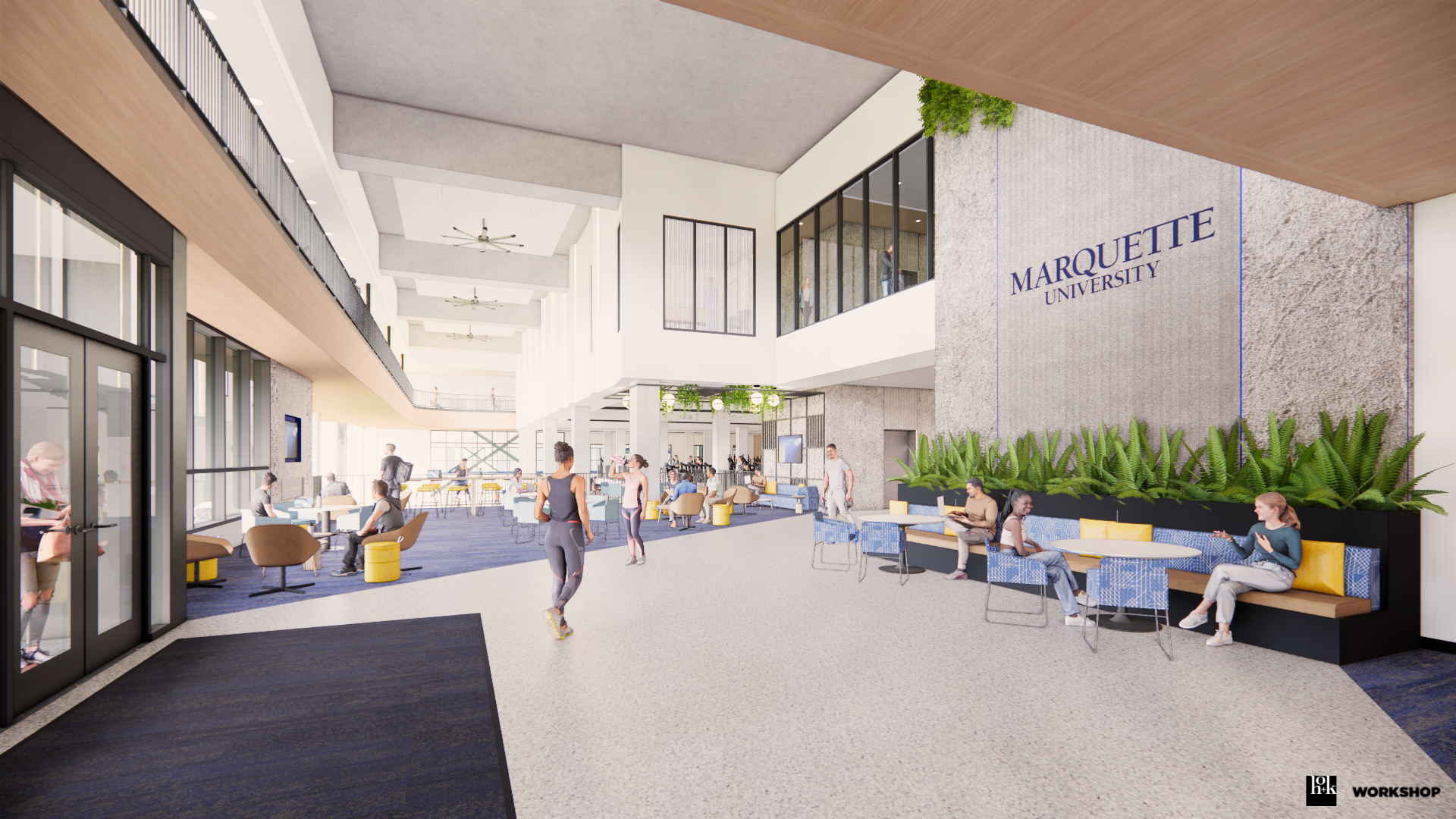 Marquette University_Wellness + Recreation_Lobby